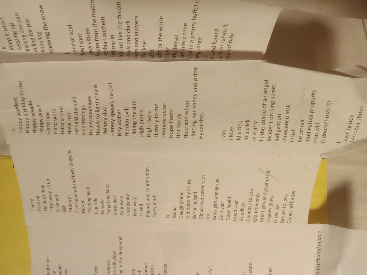 Item 1593 — FIRST DRAFT FINISHED SONGS, picture 9 of 20