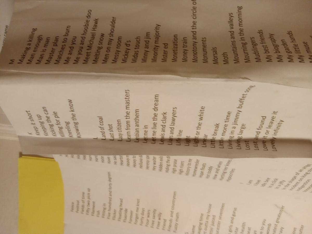 Item 1593 — FIRST DRAFT FINISHED SONGS, picture 10 of 20