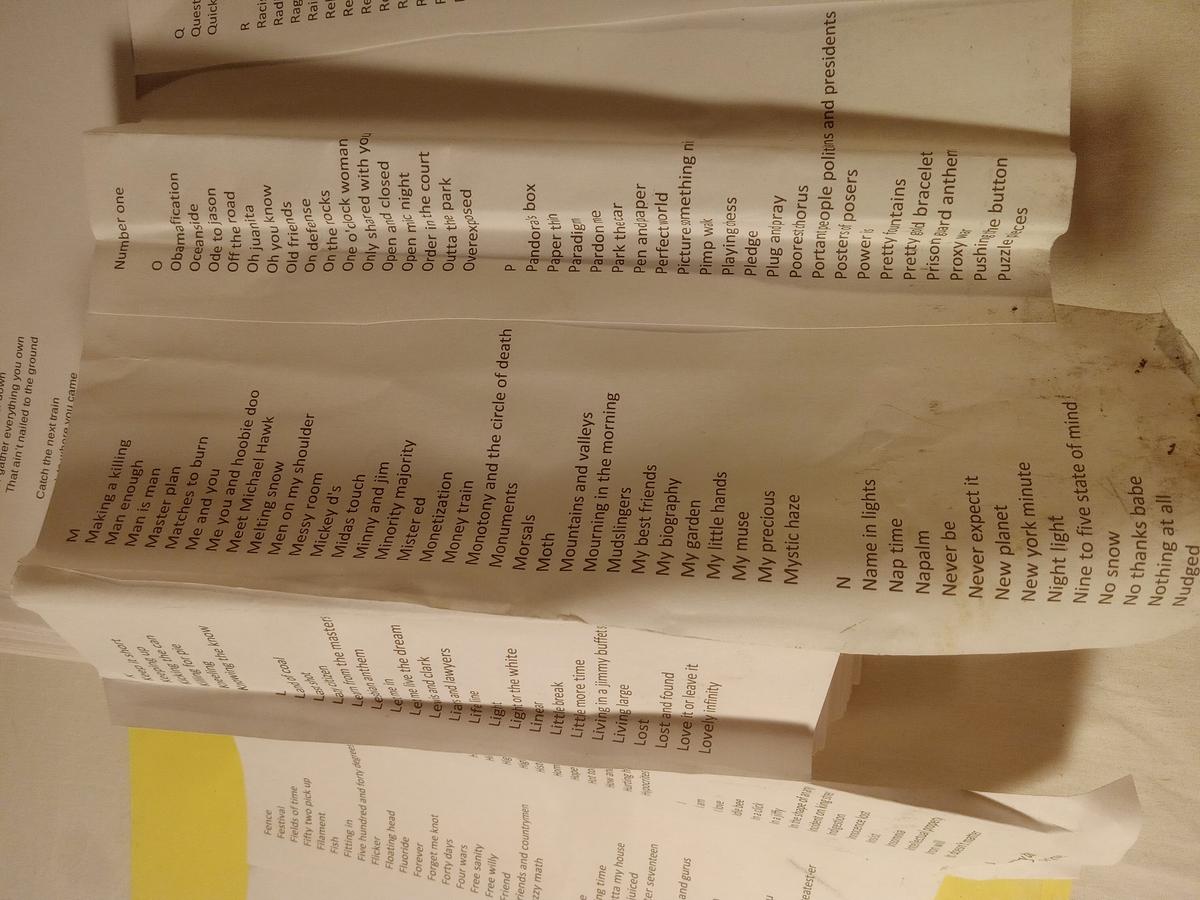 Item 1593 — FIRST DRAFT FINISHED SONGS, picture 11 of 20