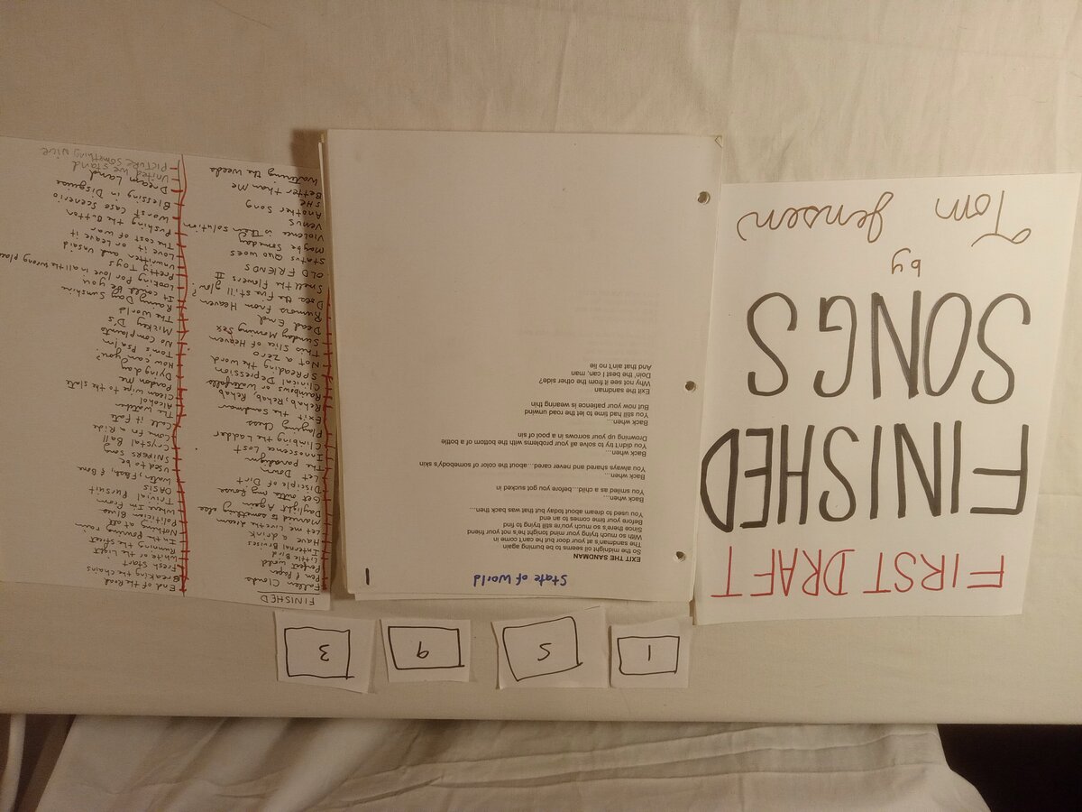 Item 1593 — FIRST DRAFT FINISHED SONGS, picture 2 of 20