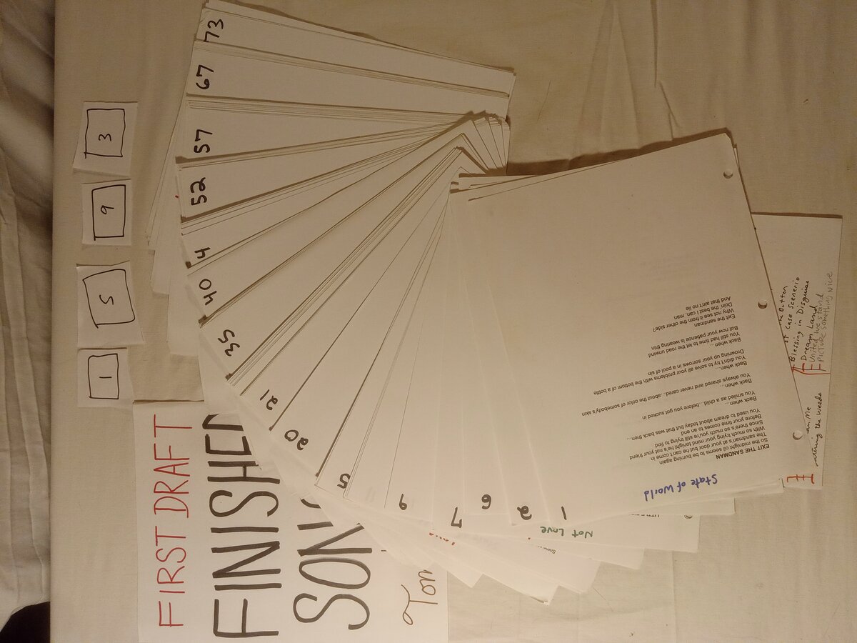 Item 1593 — FIRST DRAFT FINISHED SONGS, picture 3 of 20