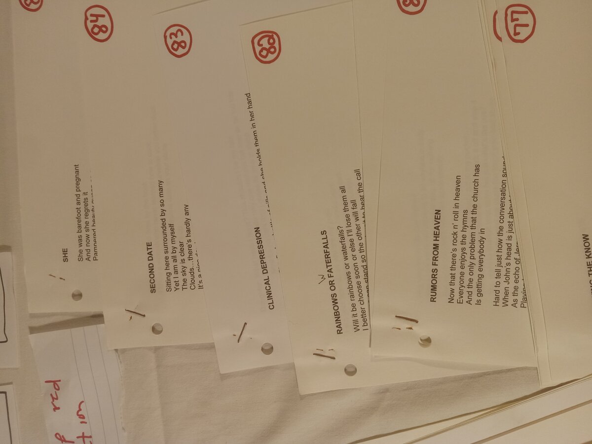 Item 1594 — Red-Circled Typed Lyric Pages And Poetry Competition Entry, picture 9 of 33