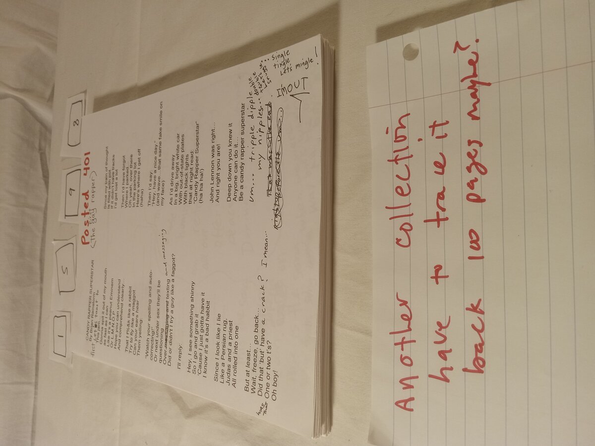 Item 1598 — T-SHIRT SLOGAN SHEETS - 10 HANDWRITTEN PAGES, picture 2 of 26