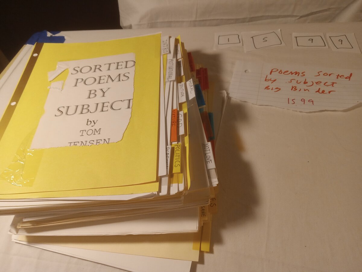 Item 1599 — Poems By Subject Big Binder With Quotes, Scary Truths Book (Brian Rainstorm), picture 21 of 21
