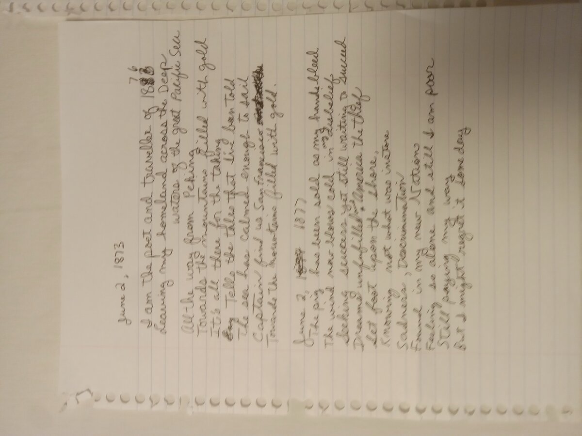 Item 1734 — I am the poet and traveller of 1883, picture 2 of 4