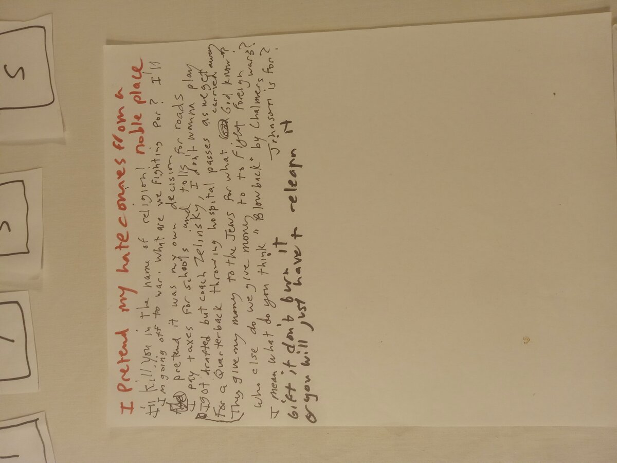 Item 1735 — I pretend my hate comes from a, picture 2 of 3