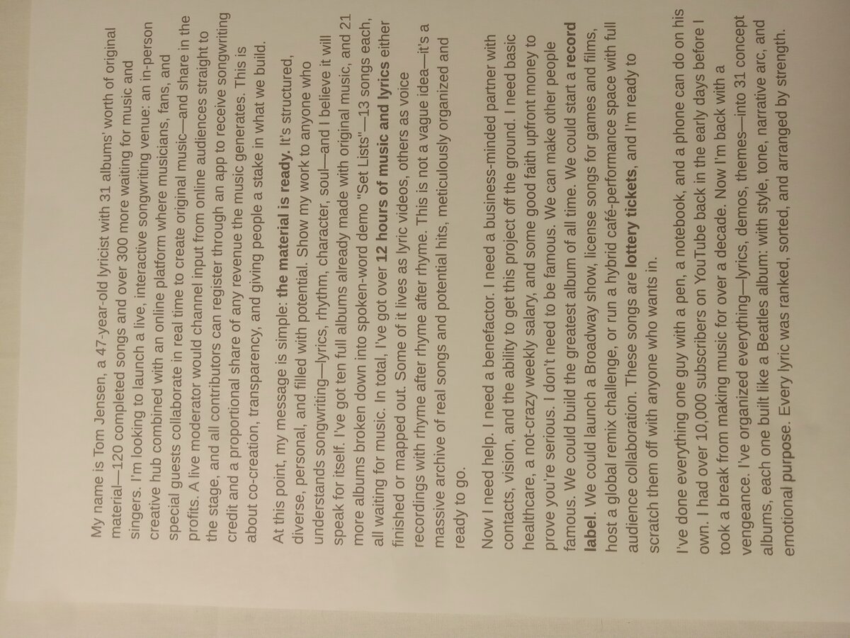 Item 1746 — TOM JENSEN PITCH LETTER, picture 3 of 4