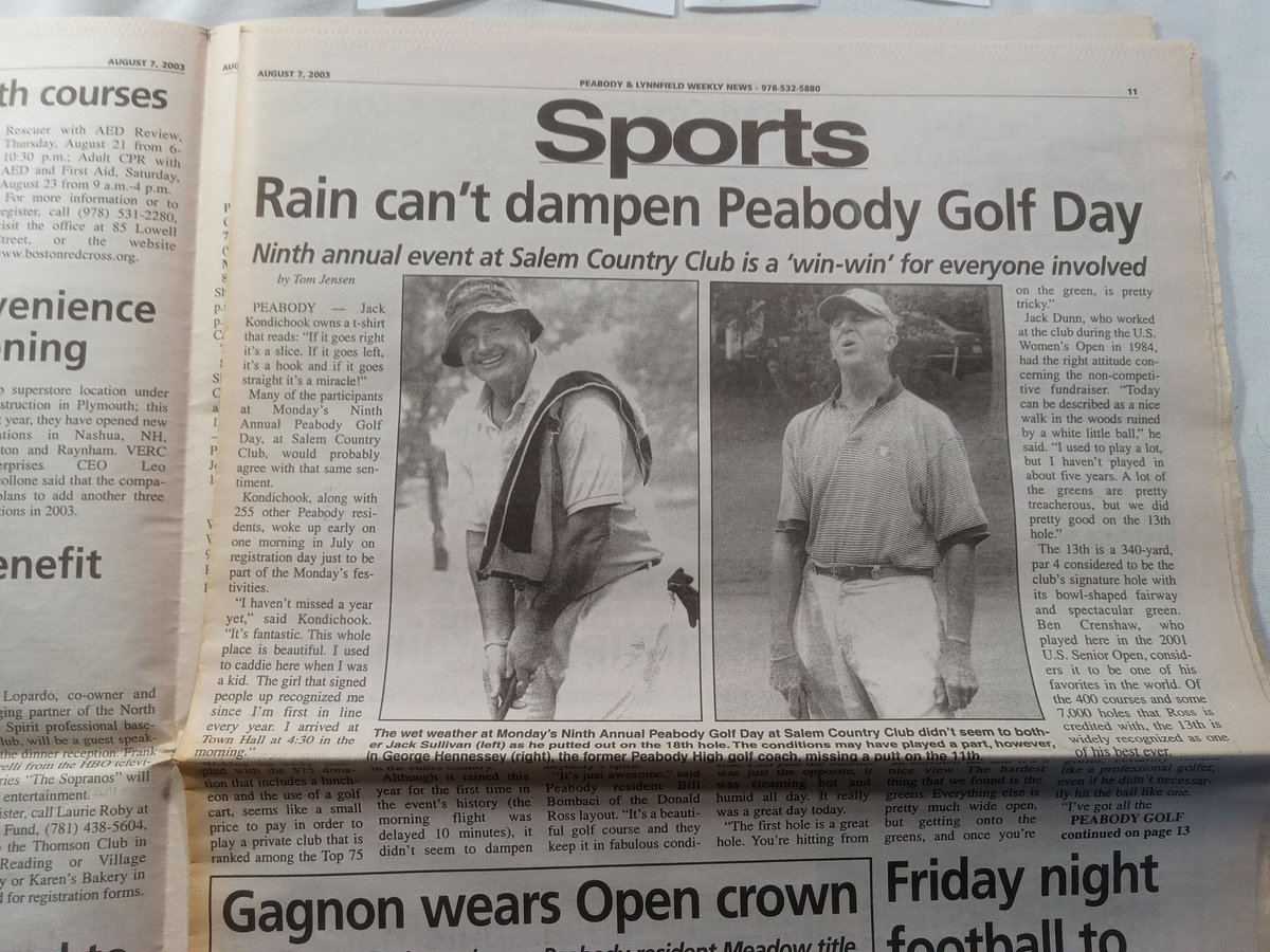 Item 1817 — Lynnfield Weekly News, August 7, 2003 - Rain can't dampen Peabody Golf Day, picture 2 of 3