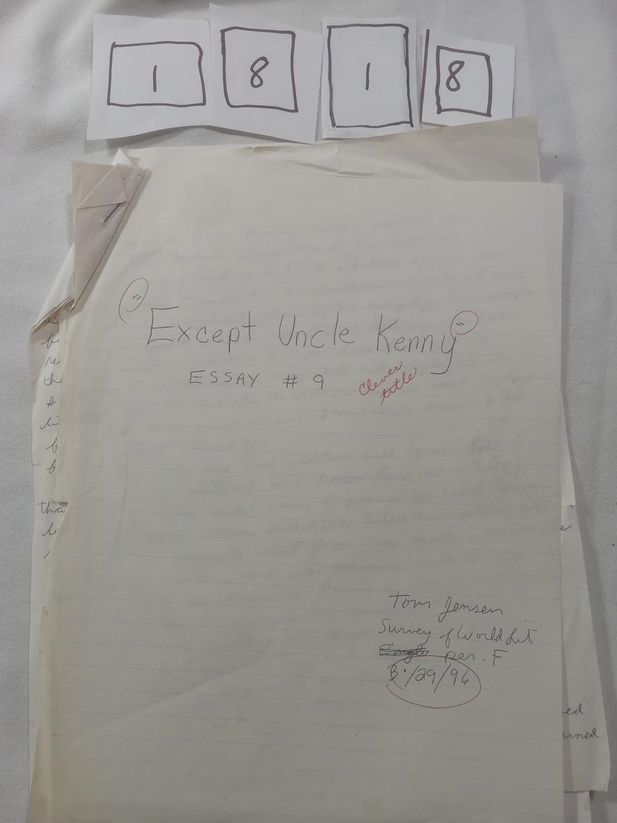 Item 1818 — Except Uncle Kenny, picture 1 of 4