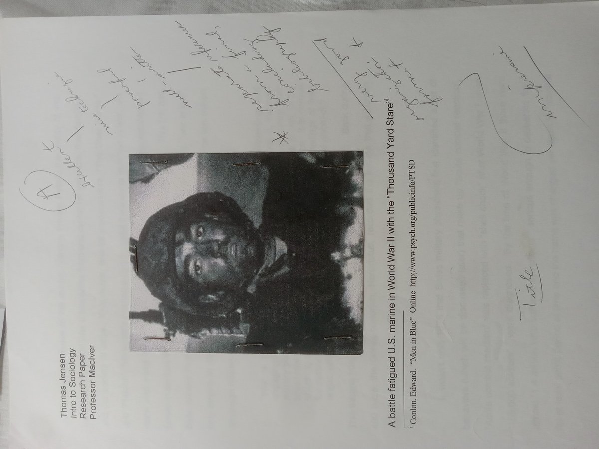Item 1822 — A battle fatigued U.S. marine in World War II with the Thousand Yard Stare, picture 2 of 3