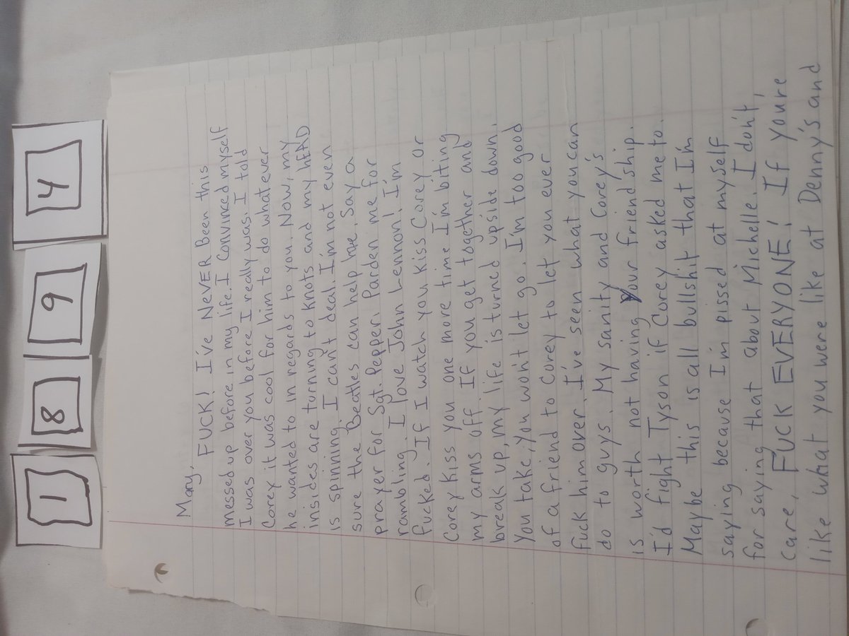 Item 1894 — Mary, FUCK! I've NEVER Been this messed up before in my life., picture 1 of 3
