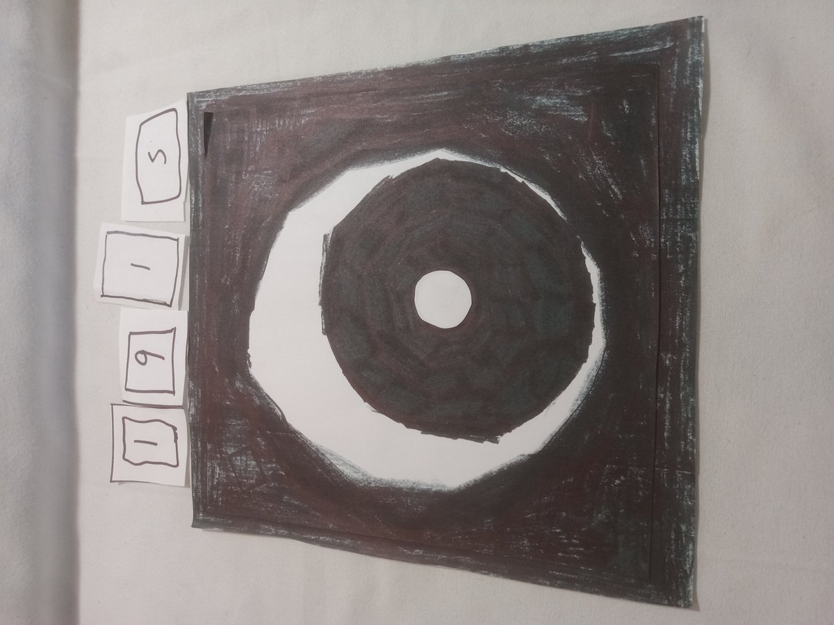 Item 1915 — HAND-COLORED VINYL RECORD DRAWING<span class="hint">best guess - not yet proved</span>, picture 1 of 1