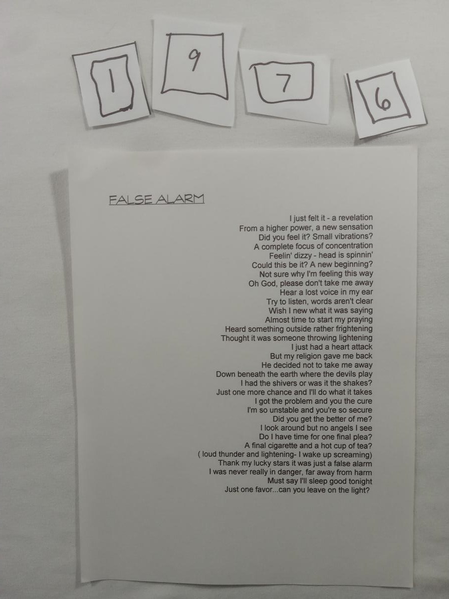 Item 1976 — FALSE ALARM, picture 1 of 1