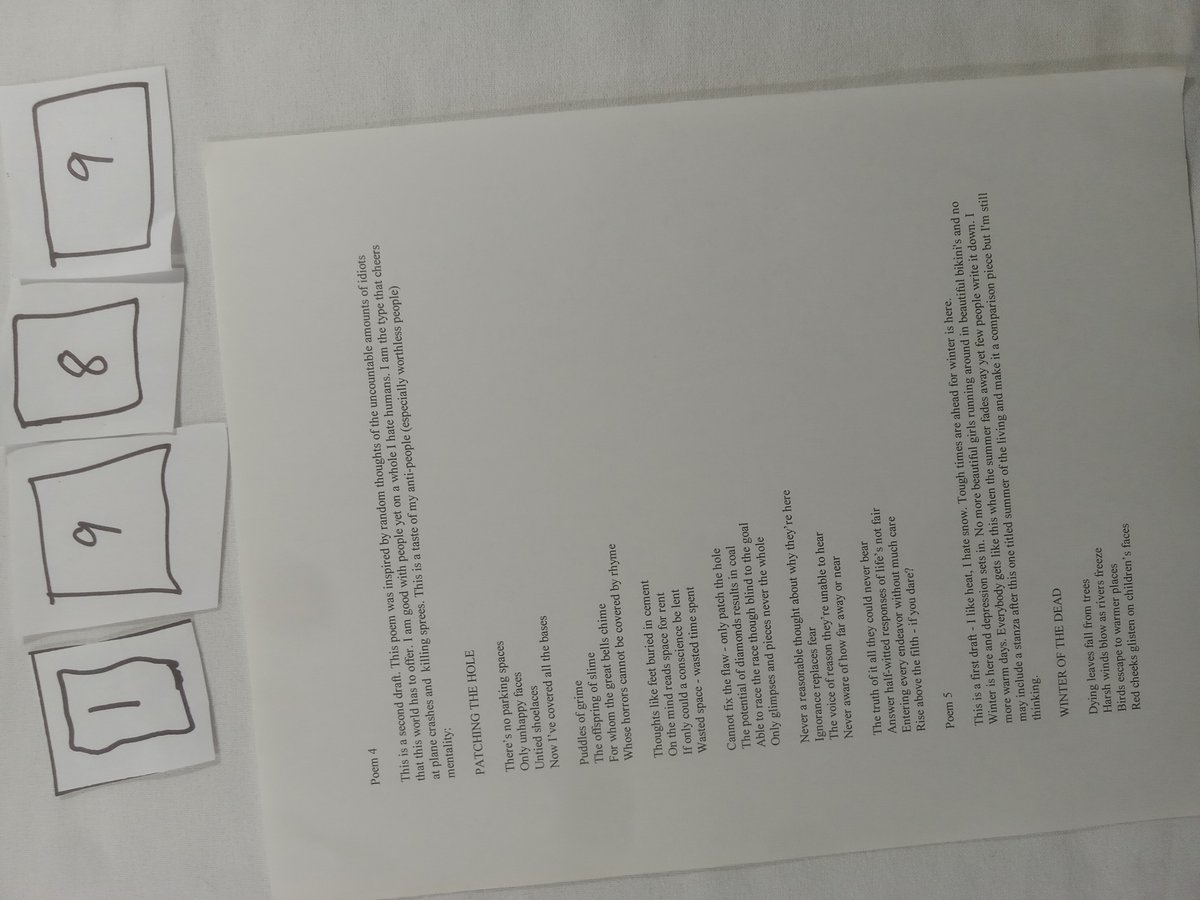 Item 1989 — Ten of my better poems created in this class (December 5, 1999), picture 2 of 4