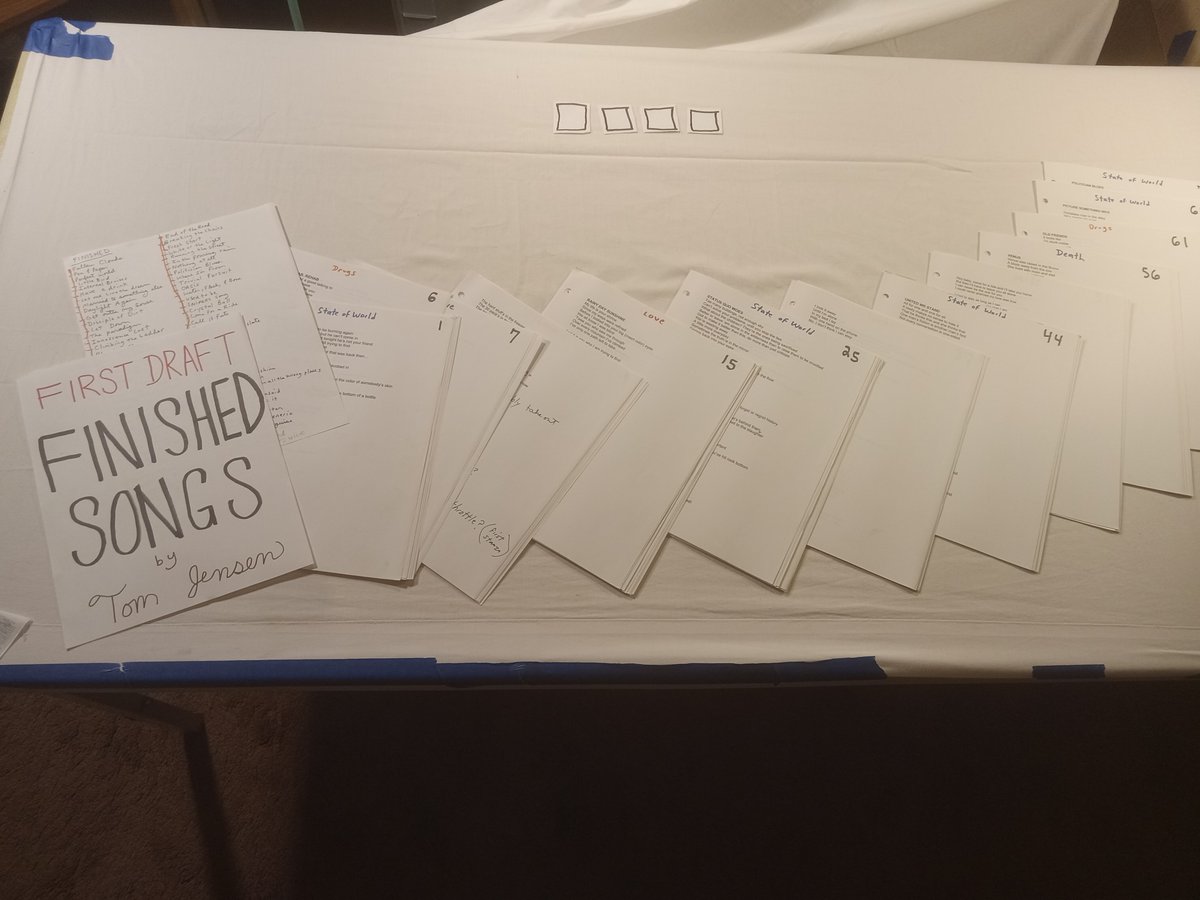 Item 1378 — FIRST DRAFT FINISHED SONGS, picture 1 of 1