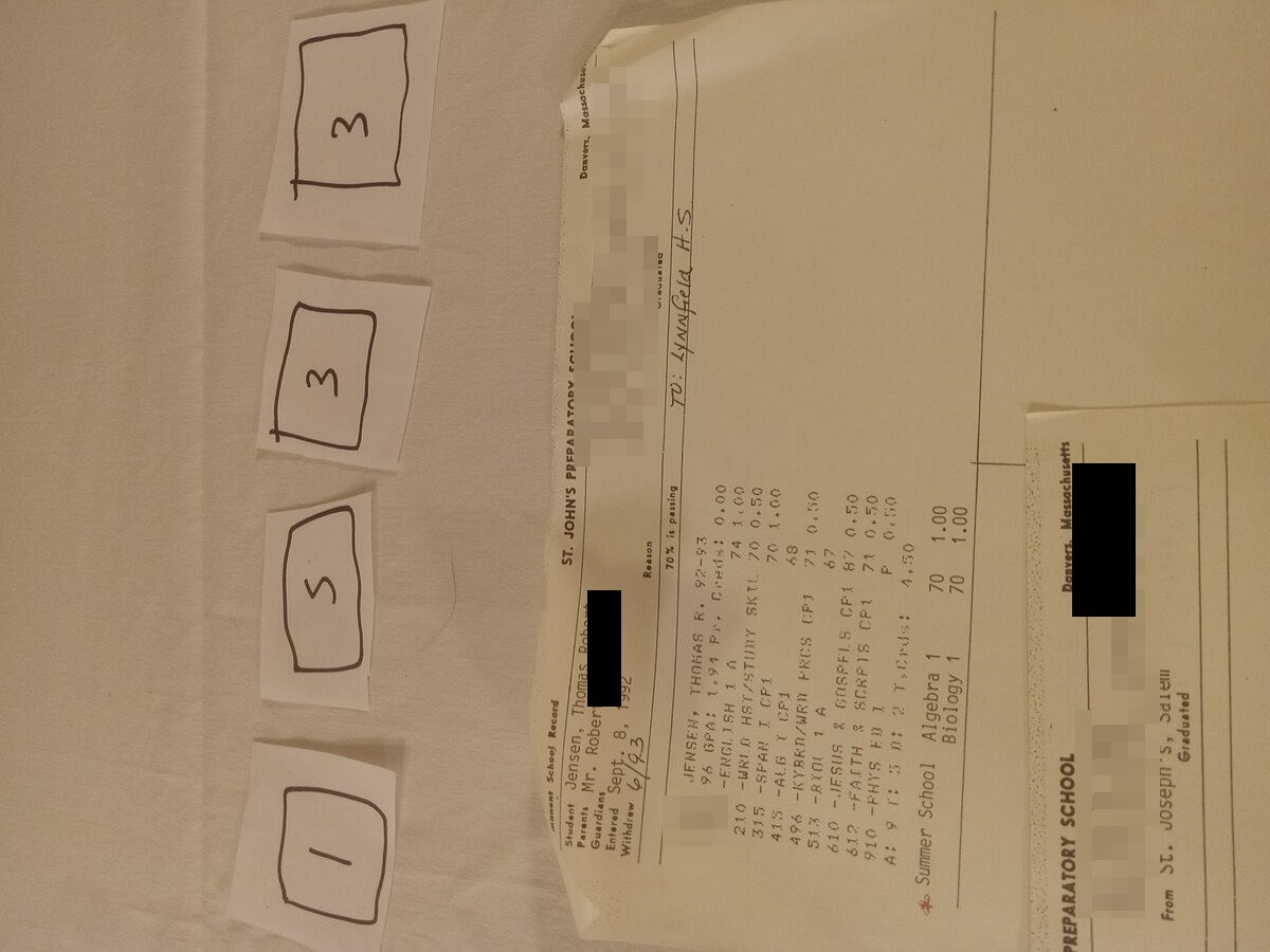Item 1533 — St. John's Preparatory School Records, picture 1 of 2