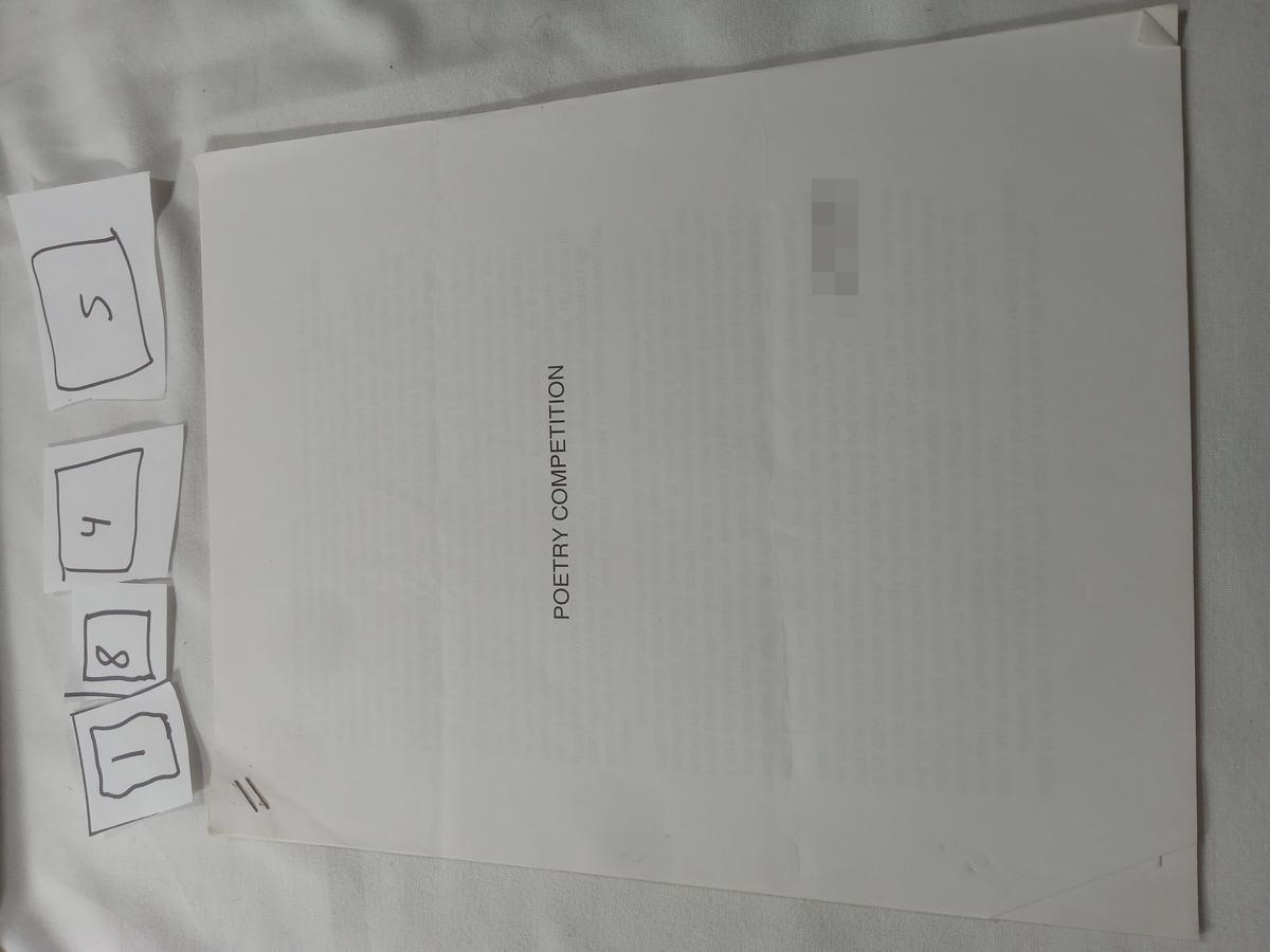 Item 1845 — POETRY COMPETITION, picture 1 of 11