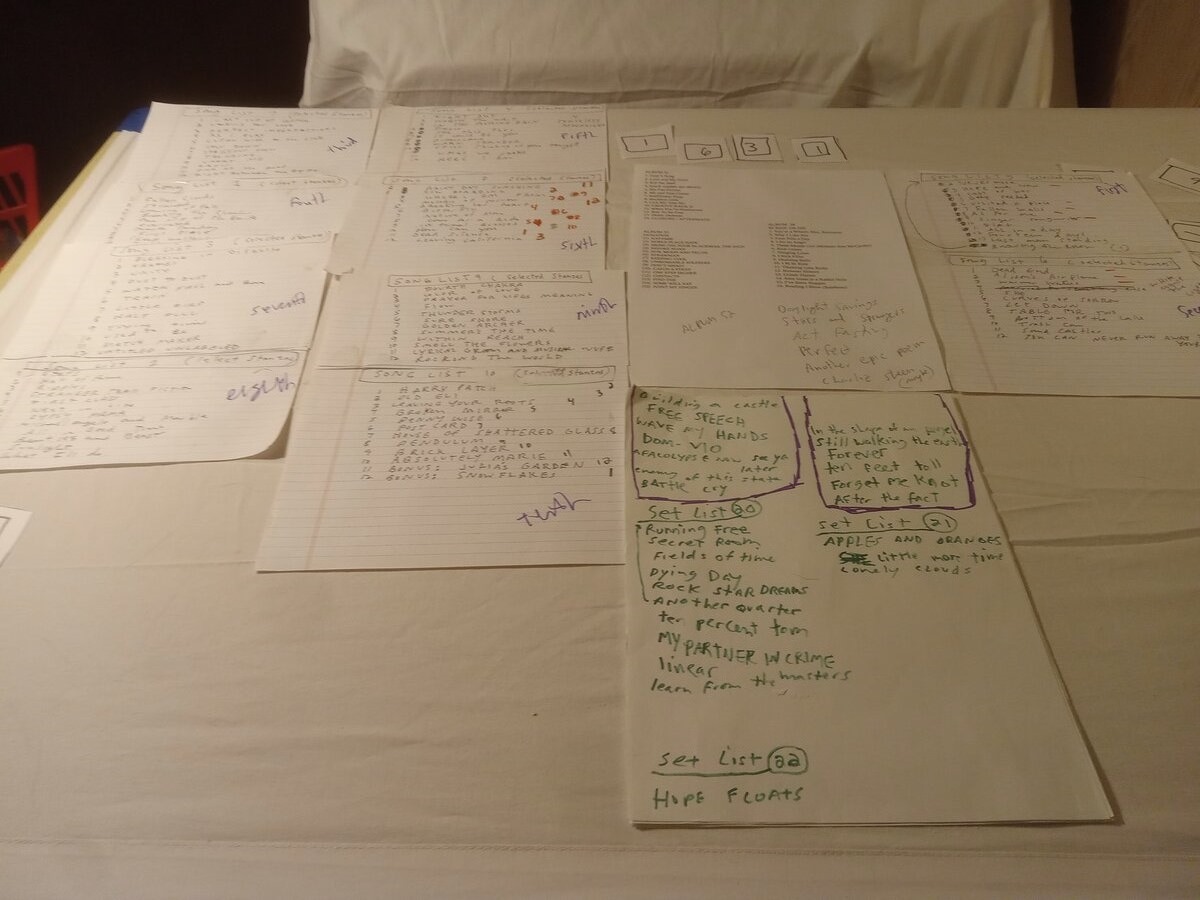 Item 1631 — SONG LIST AND SET LIST LAYOUT, picture 1 of 40